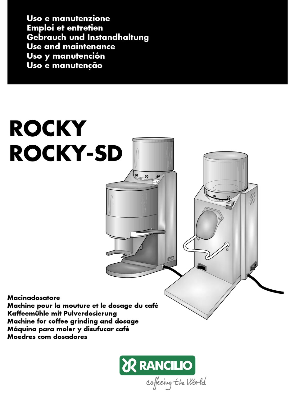 RANCILIO ROCKY USE AND MAINTENANCE MANUAL Pdf Download ManualsLib