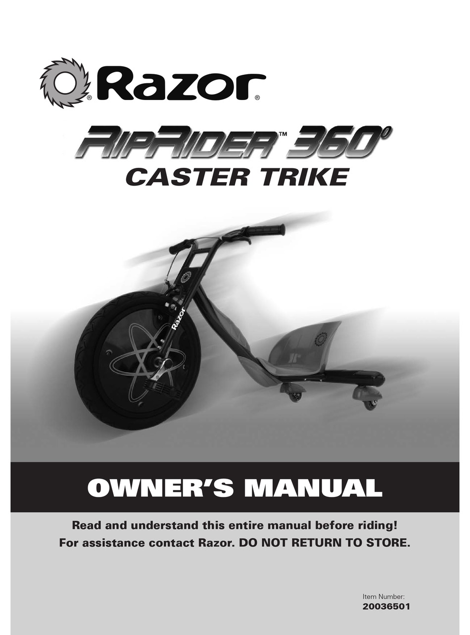 RAZOR RIPRIDER 360 OWNER'S MANUAL Pdf Download ManualsLib