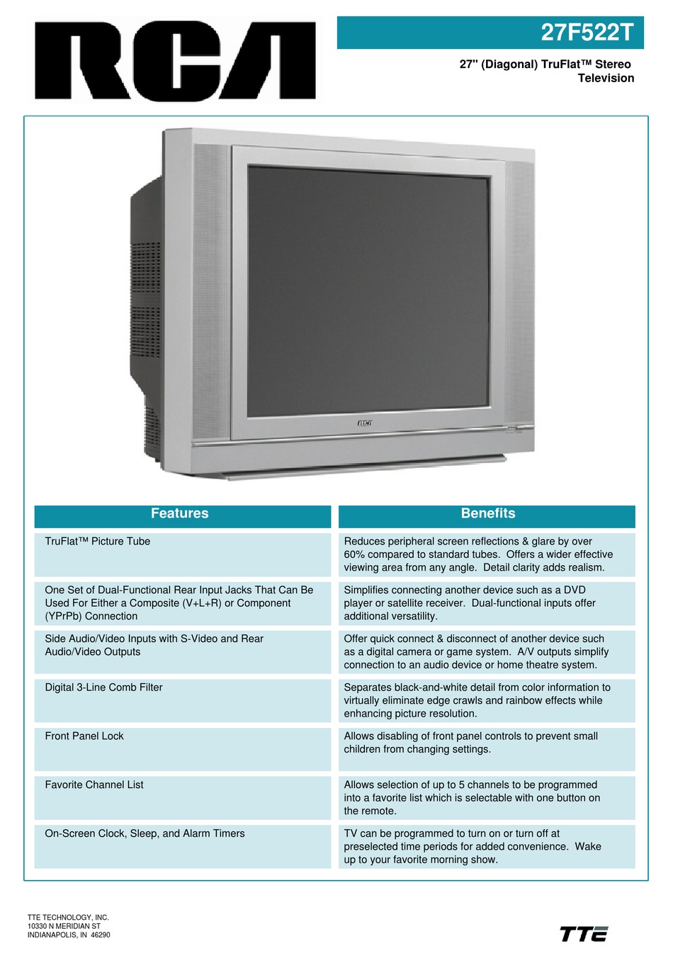 Rca 27f522t Specifications Pdf Download Manualslib Rca 27f522t Specifications Pdf Download Manualslib