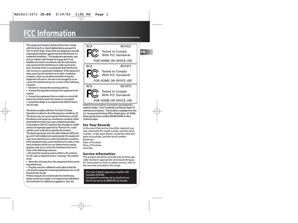 RCA 5567206A USER MANUAL Pdf Download | ManualsLib