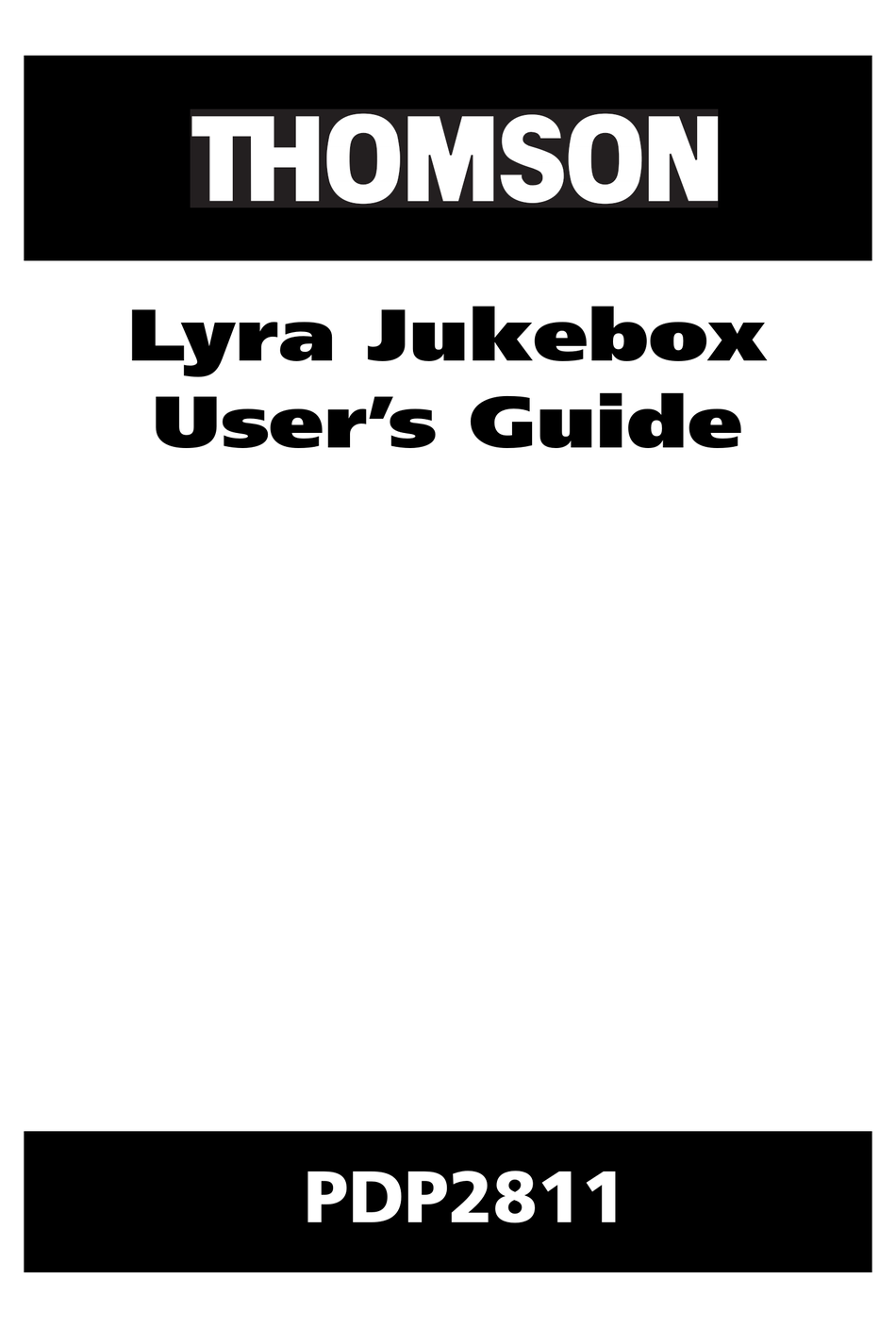 THOMSON LYRA PDP2811 USER MANUAL Pdf Download ManualsLib