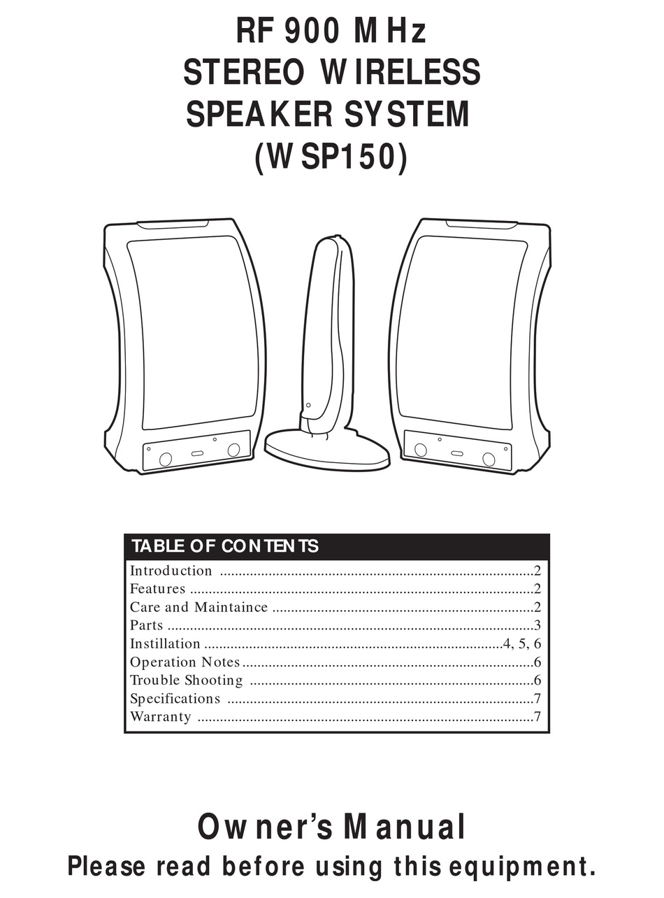 rca wsp150 speakers