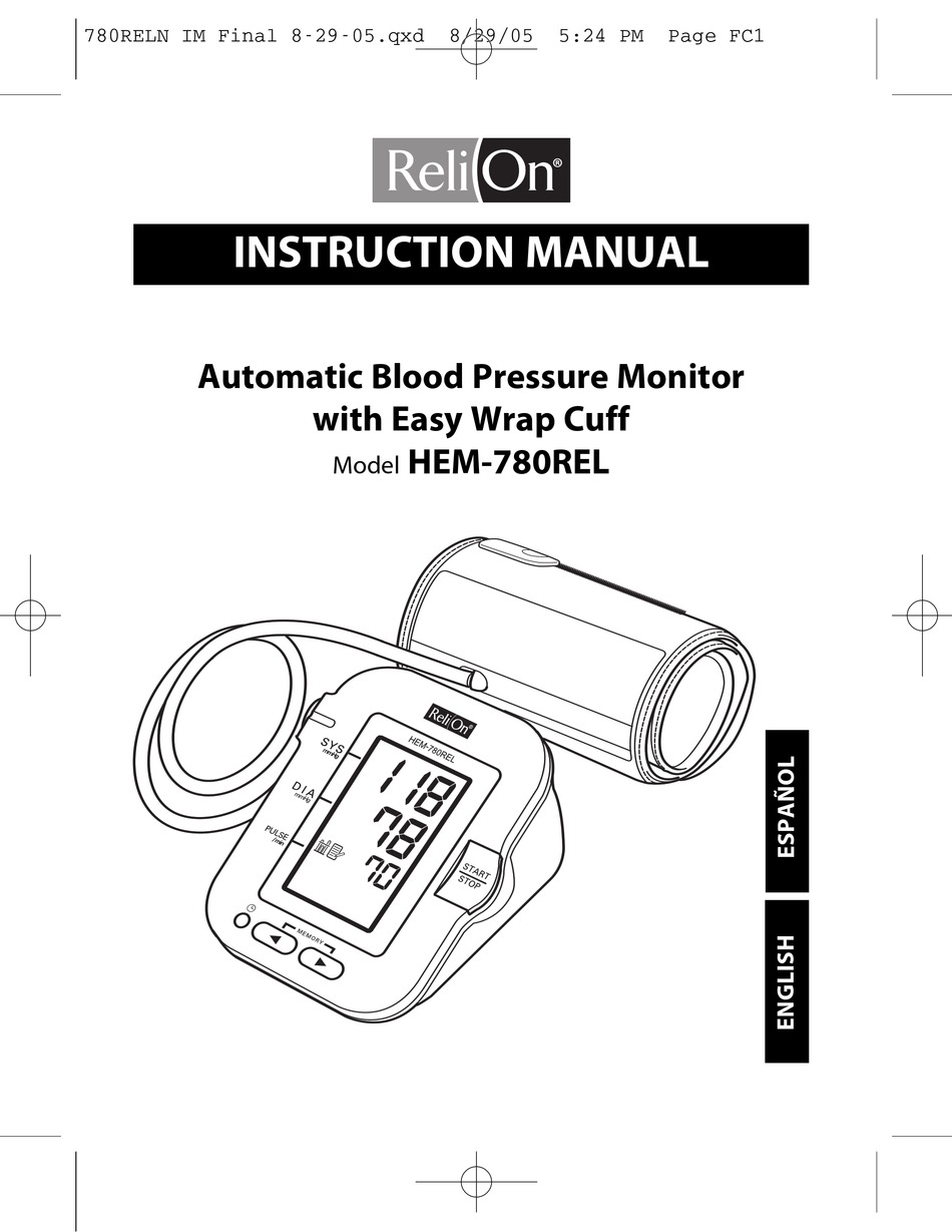 Omron reli on blood pressure monitor 7100REL with 2 cuffs (One large)