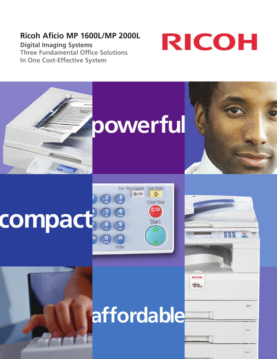 Как подключить к компьютеру ricoh aficio mp161