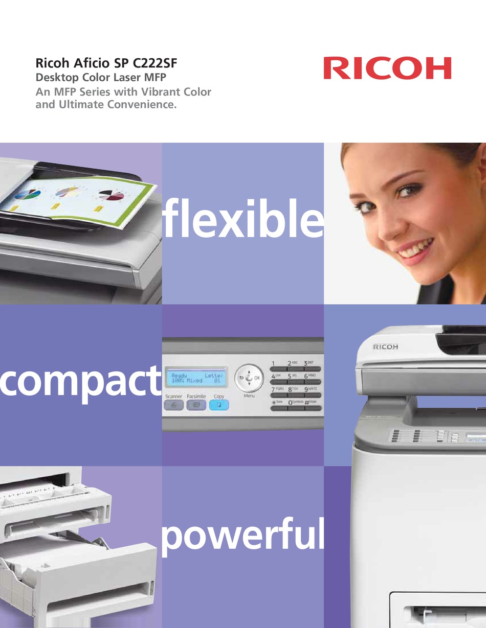 Ricoh Aficio Sp C222sf Specifications Pdf Download Manualslib