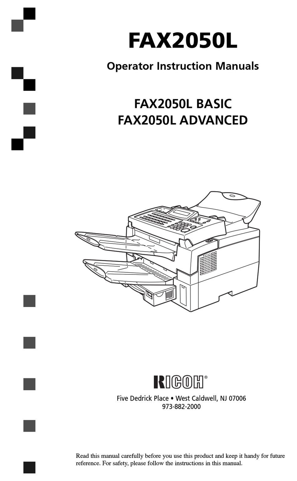 RICOH FAX2050L ADVANCED INSTRUCTION MANUALS Pdf Download ManualsLib