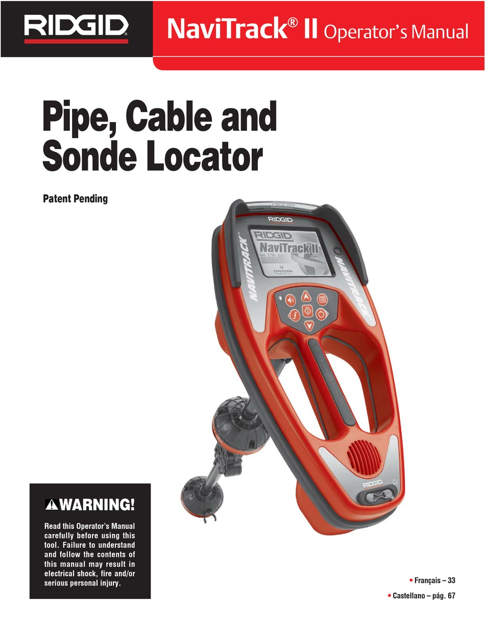 RIDGID METAL DETECTOR OPERATOR'S MANUAL Pdf Download ManualsLib