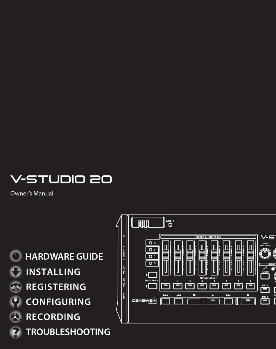 Installing V-Studio 20 Software; To Install Guitar Tracks 4; To