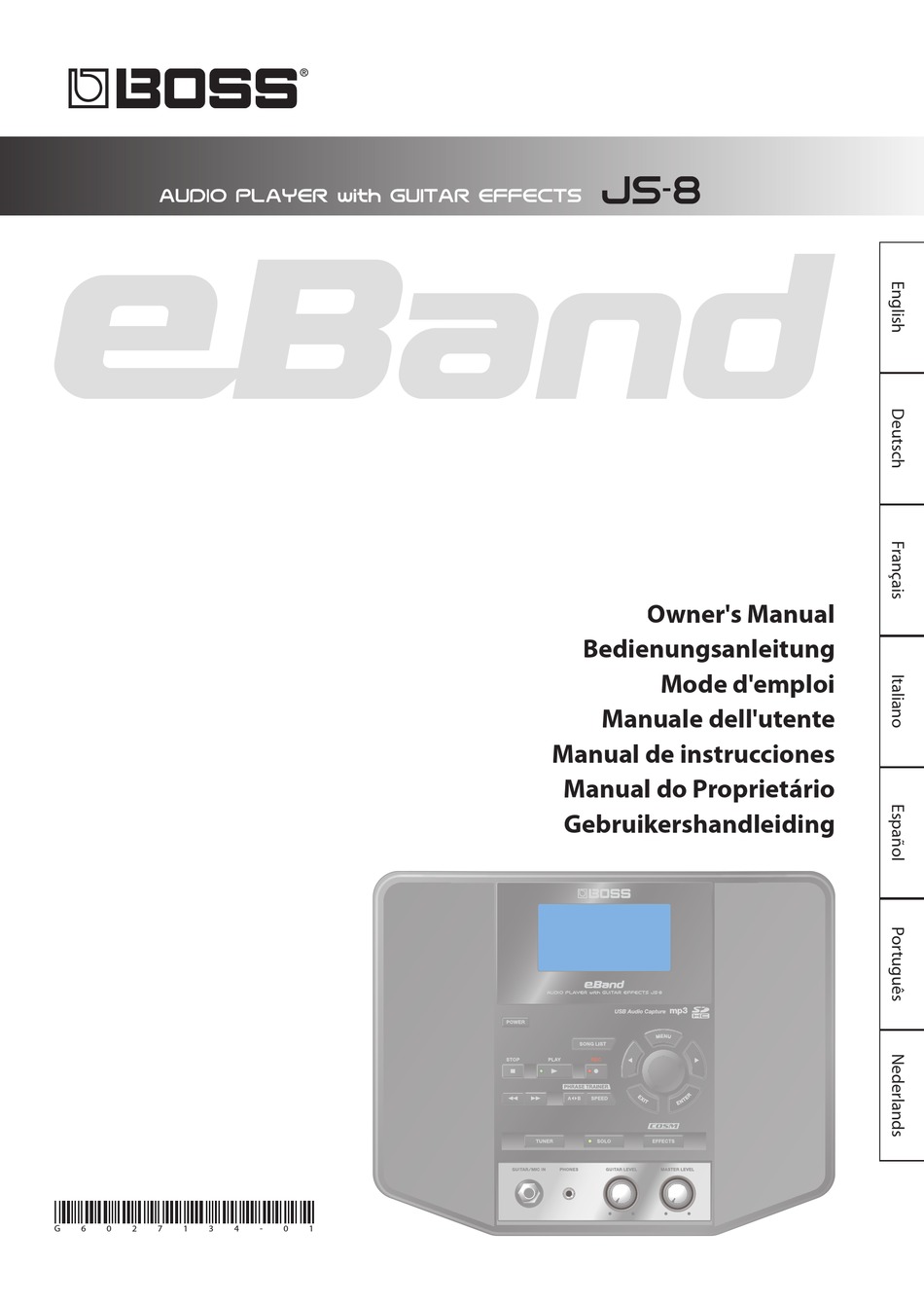 Roland Eband Js 8 Owner S Manual Pdf Download Manualslib