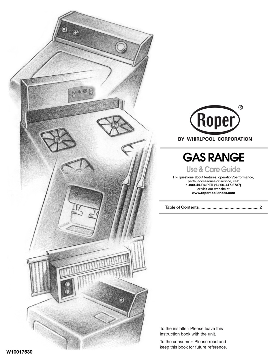 ROPER W10017530 USE AND CARE MANUAL Pdf Download ManualsLib