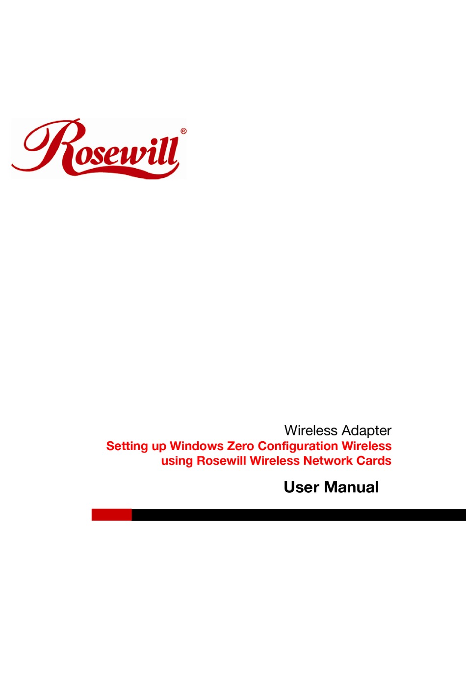 ROSEWILL NETWORK CARD USER MANUAL Pdf Download | ManualsLib