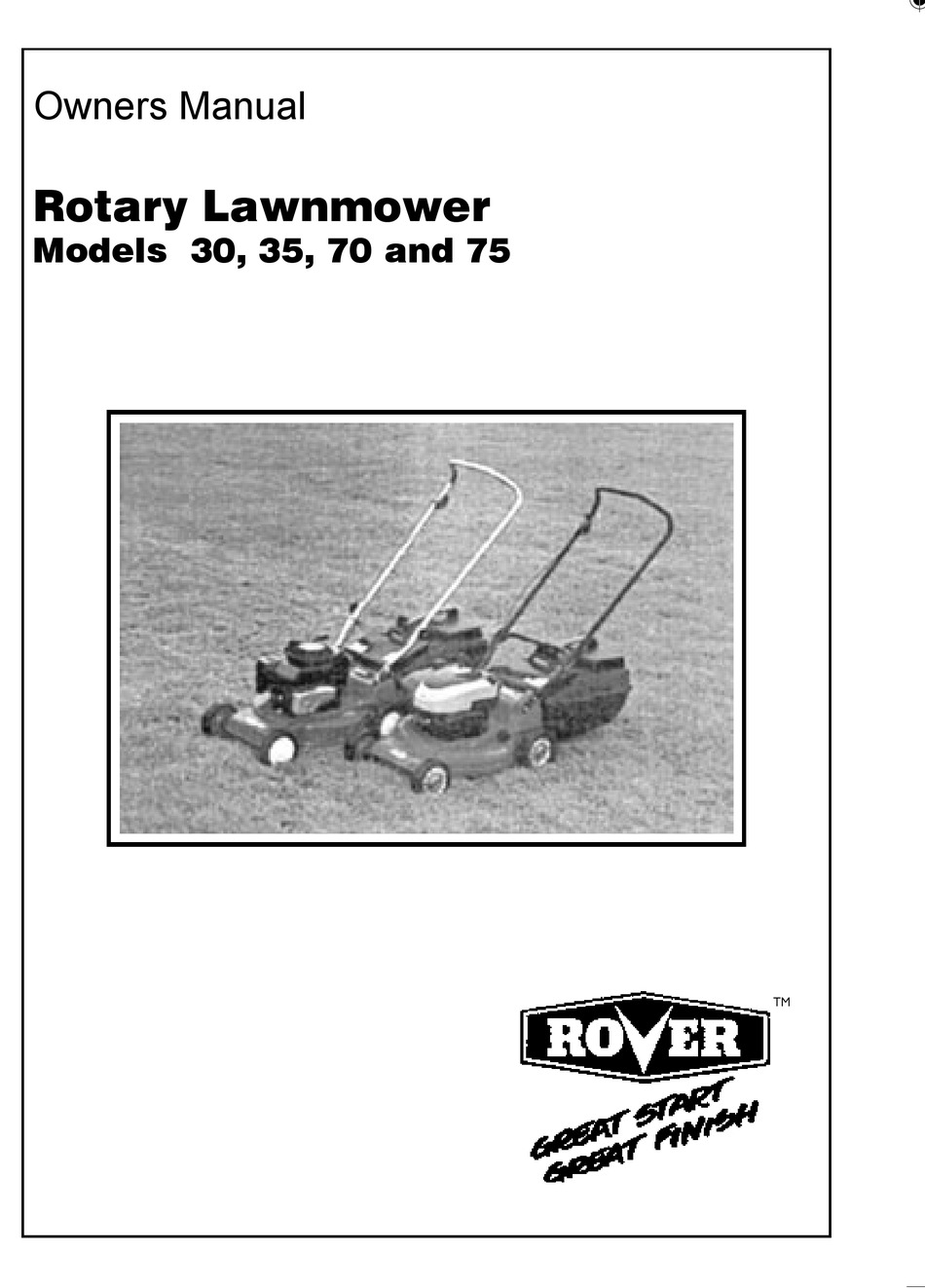 Rover Ranger XC 52150 52155 Ride-on Mower 15 page Owners Manual CD PDF DISC 
