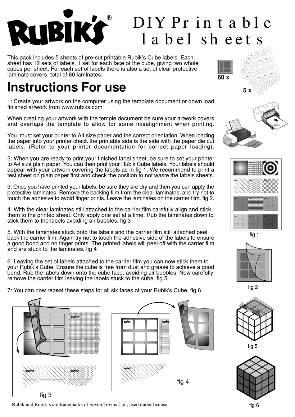 RUBIK'S CUBE INSTRUCTIONS FOR USE Pdf Download ManualsLib