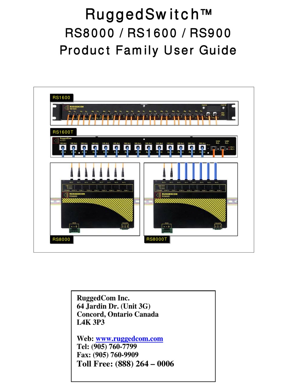 Ruggedcom Ruggedswitch Rs1600 User Manual Pdf Download Manualslib