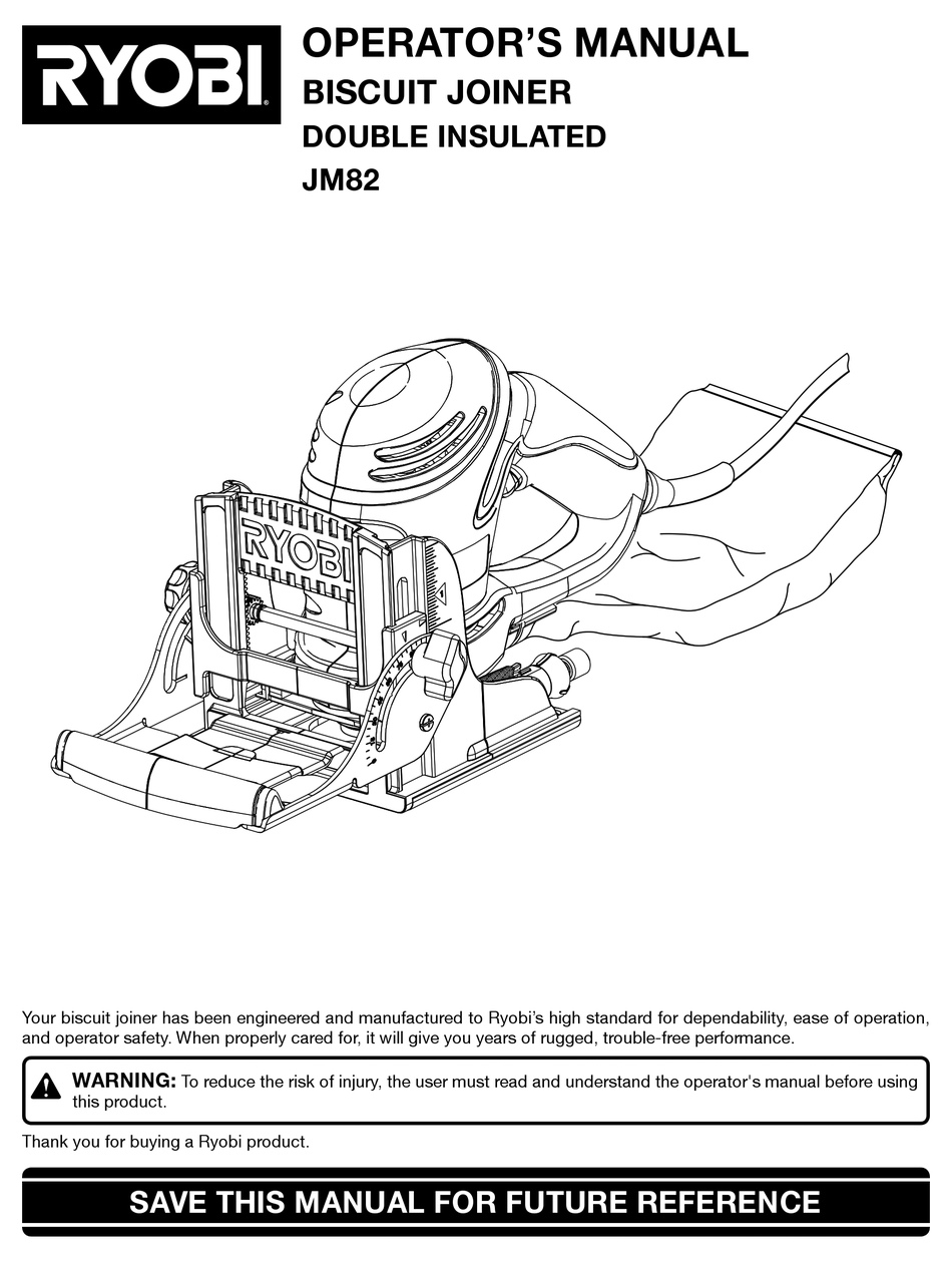 RYOBI JM82 OPERATOR'S MANUAL Pdf 
