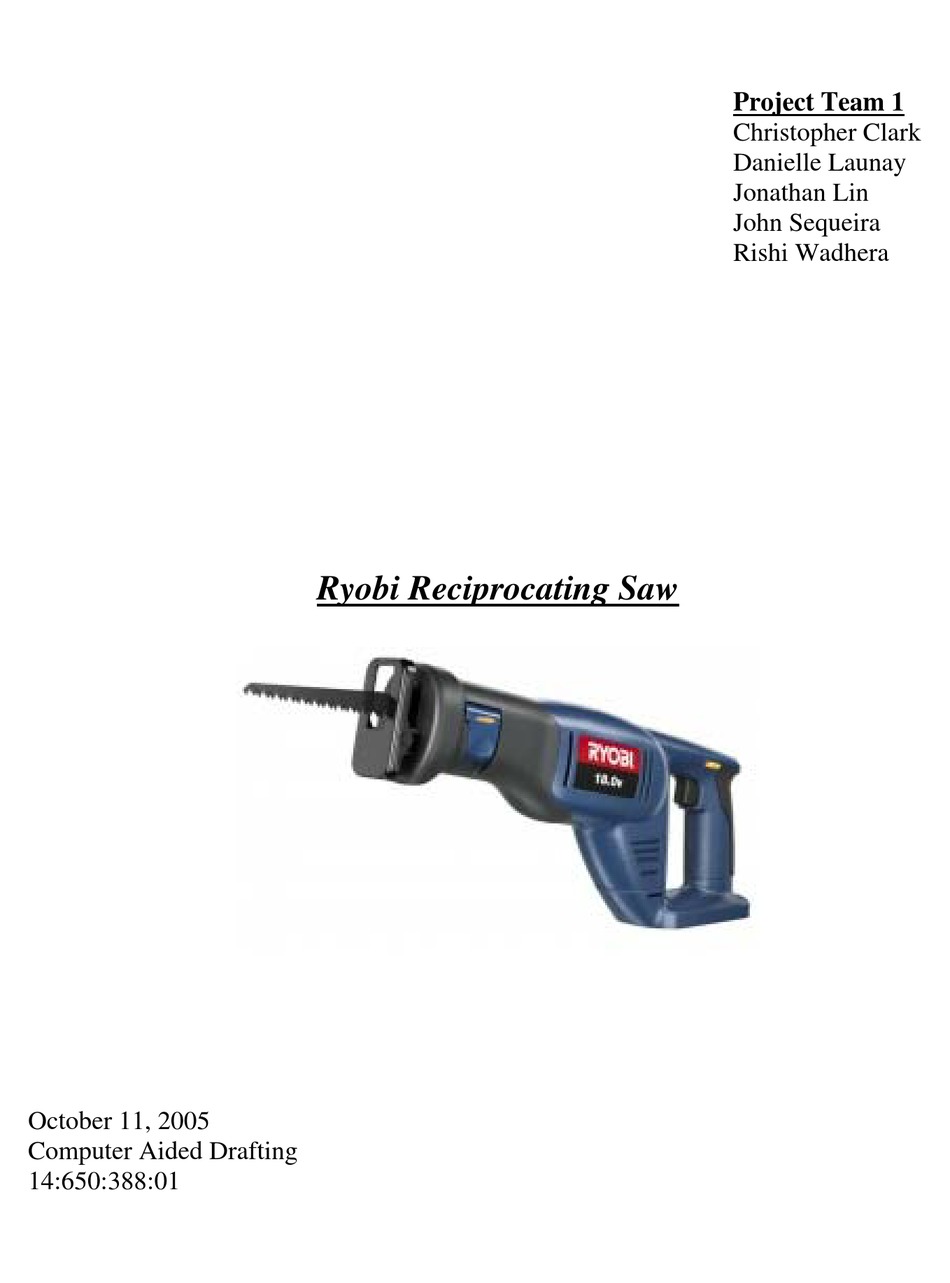RYOBI RECIPROCATING SAW PARTS LIST Pdf Download ManualsLib