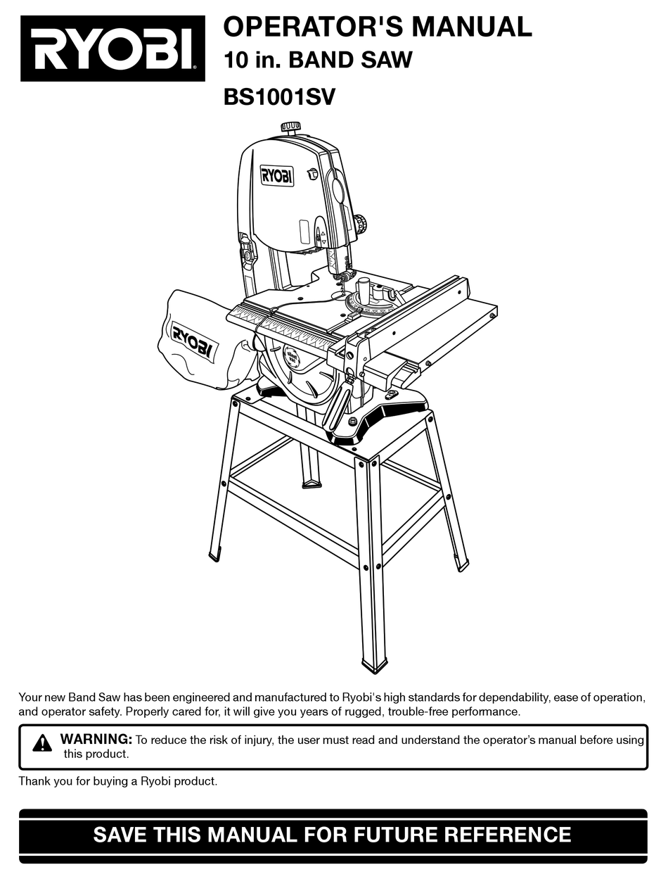 Ryobi Bs900 Manual Free