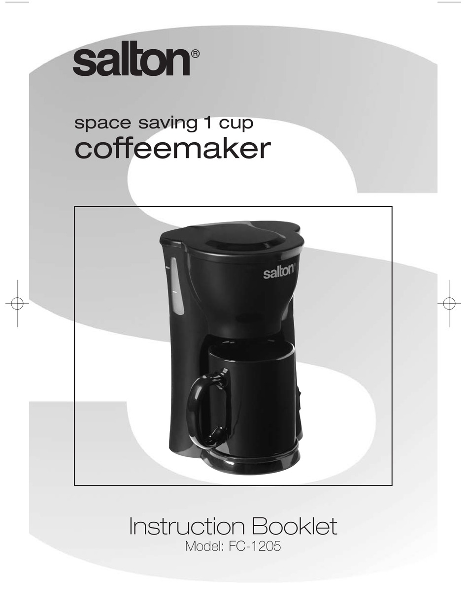 SALTON FC-1205 INSTRUCTION BOOKLET Pdf 