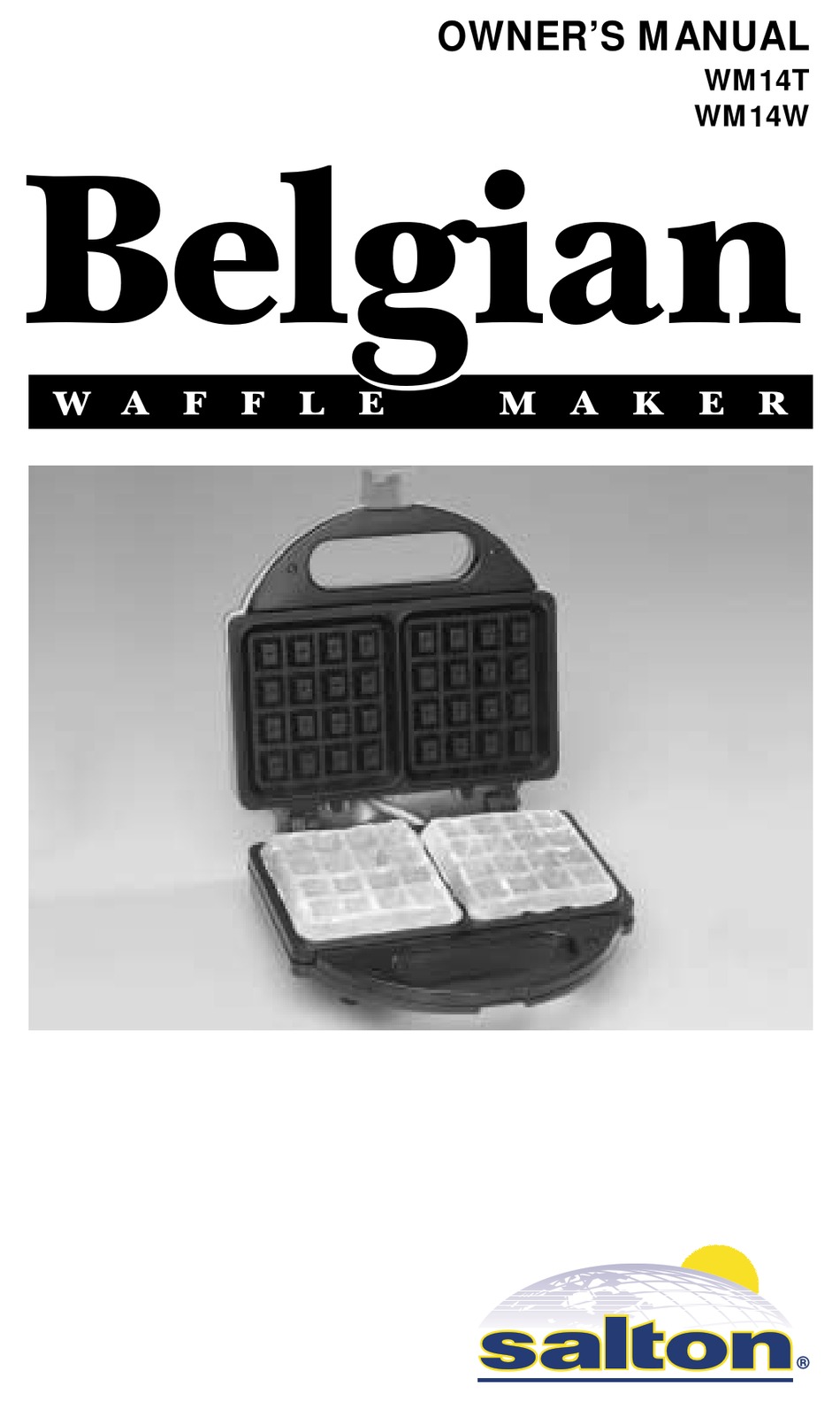 Salton Wm1075bk Belgian Waffle Maker - Black