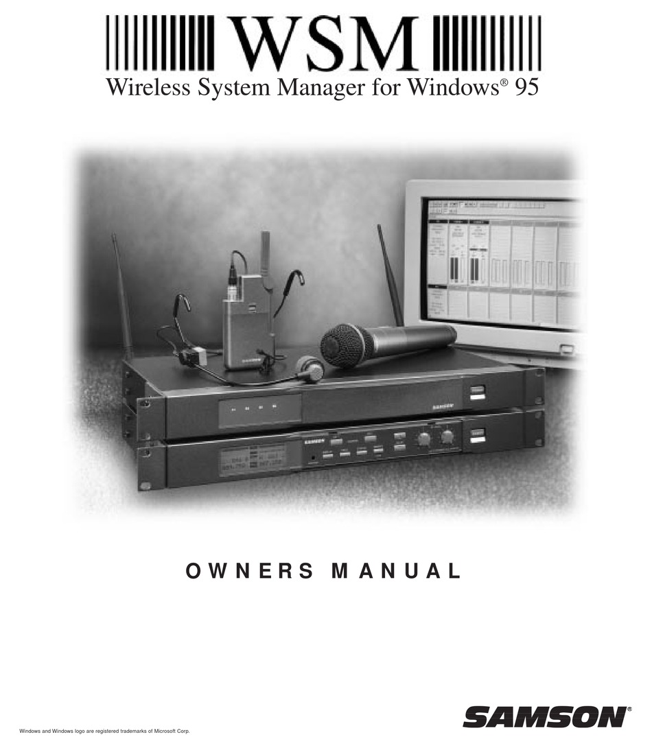 SAMSON WSM WIRELESS SYSTEM MANAGER FOR WINDOWS 95 OWNER'S MANUAL Pdf Download ManualsLib