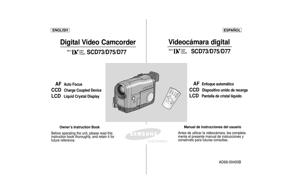 SAMSUNG SCD 73 OWNER'S INSTRUCTION BOOK Pdf Download | ManualsLib