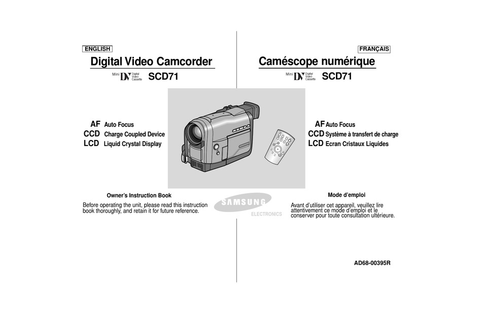 SAMSUNG SCD71 OWNER'S INSTRUCTION BOOK Pdf Download | ManualsLib
