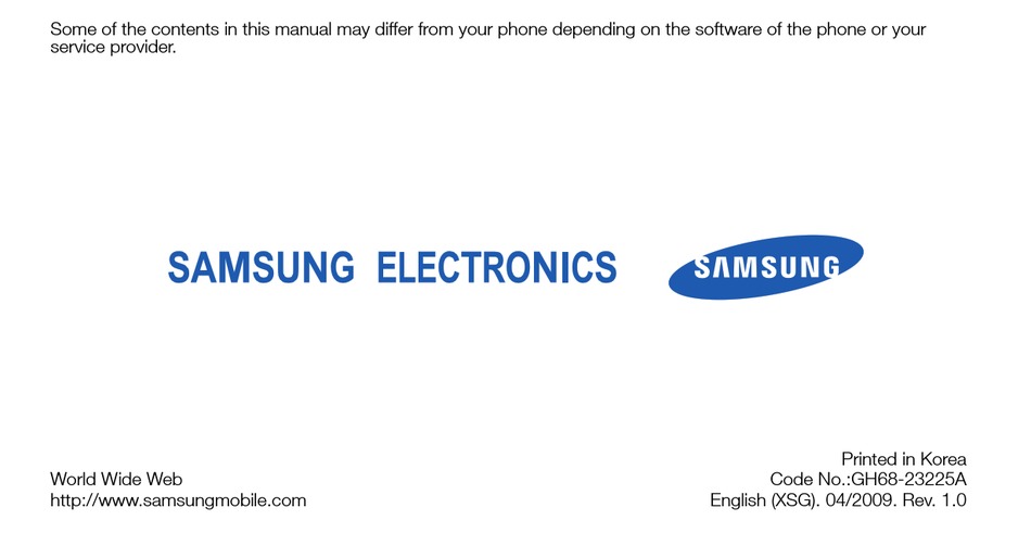 SAMSUNG GT-S5233A USER MANUAL Pdf Download | ManualsLib