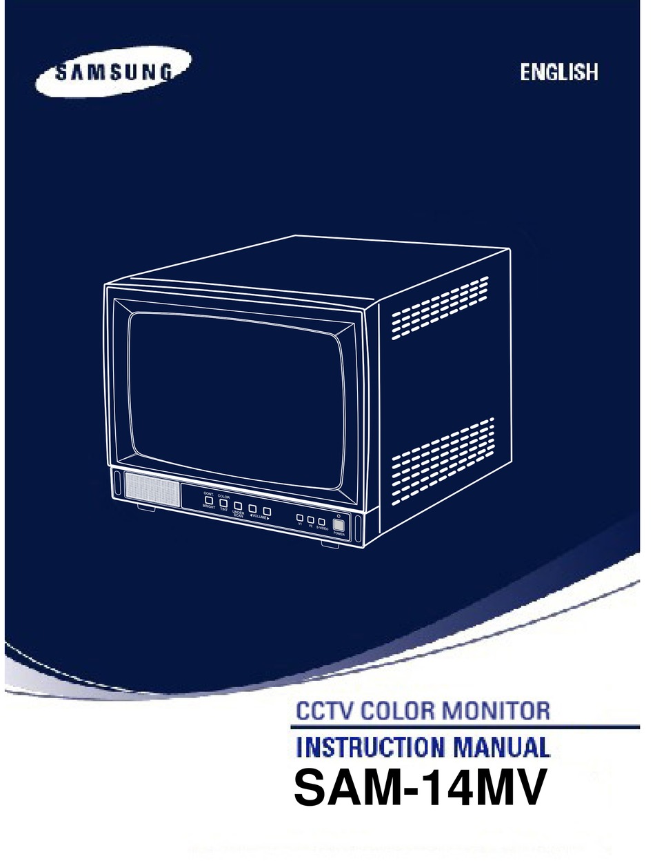 Samsung SAM-14MV Color CCTV Monitor 14 - w/Cord F606M0457