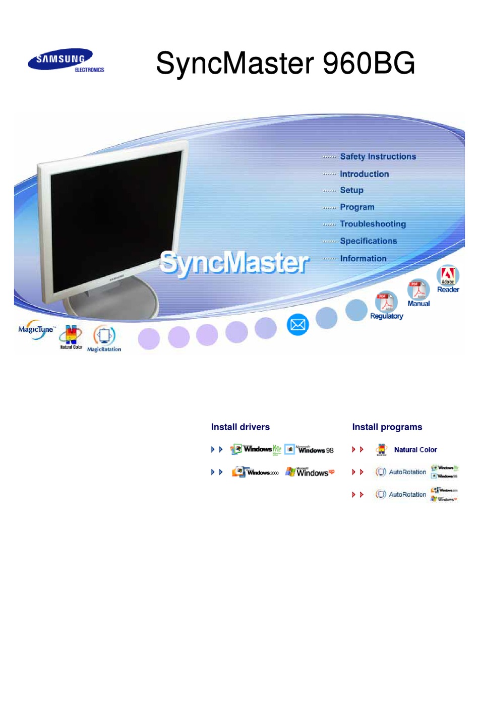 Samsung Syncmaster 960bg Installation Manual Pdf Download Manualslib