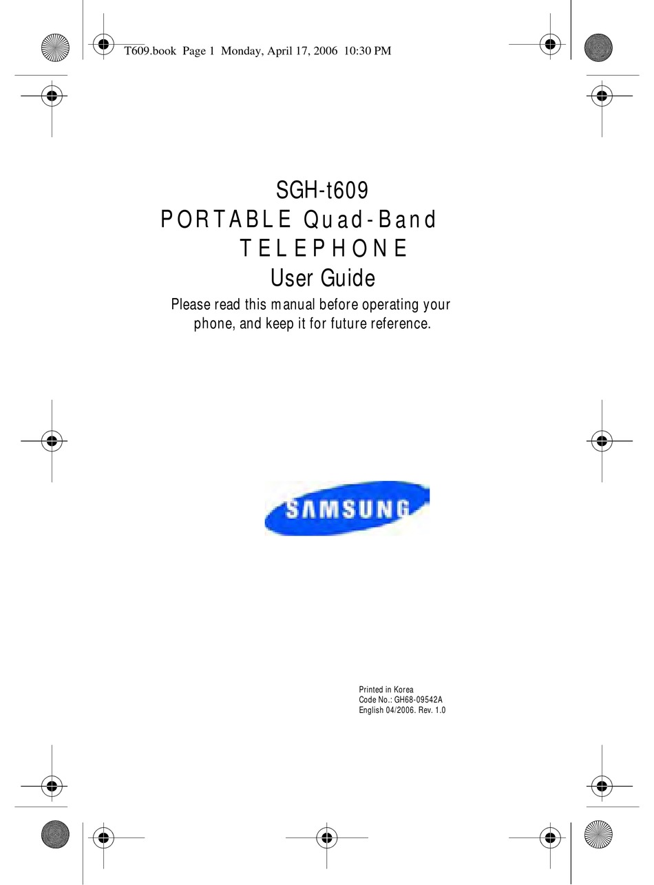 Samsung Sgh T609 User Manual Pdf Download Manualslib