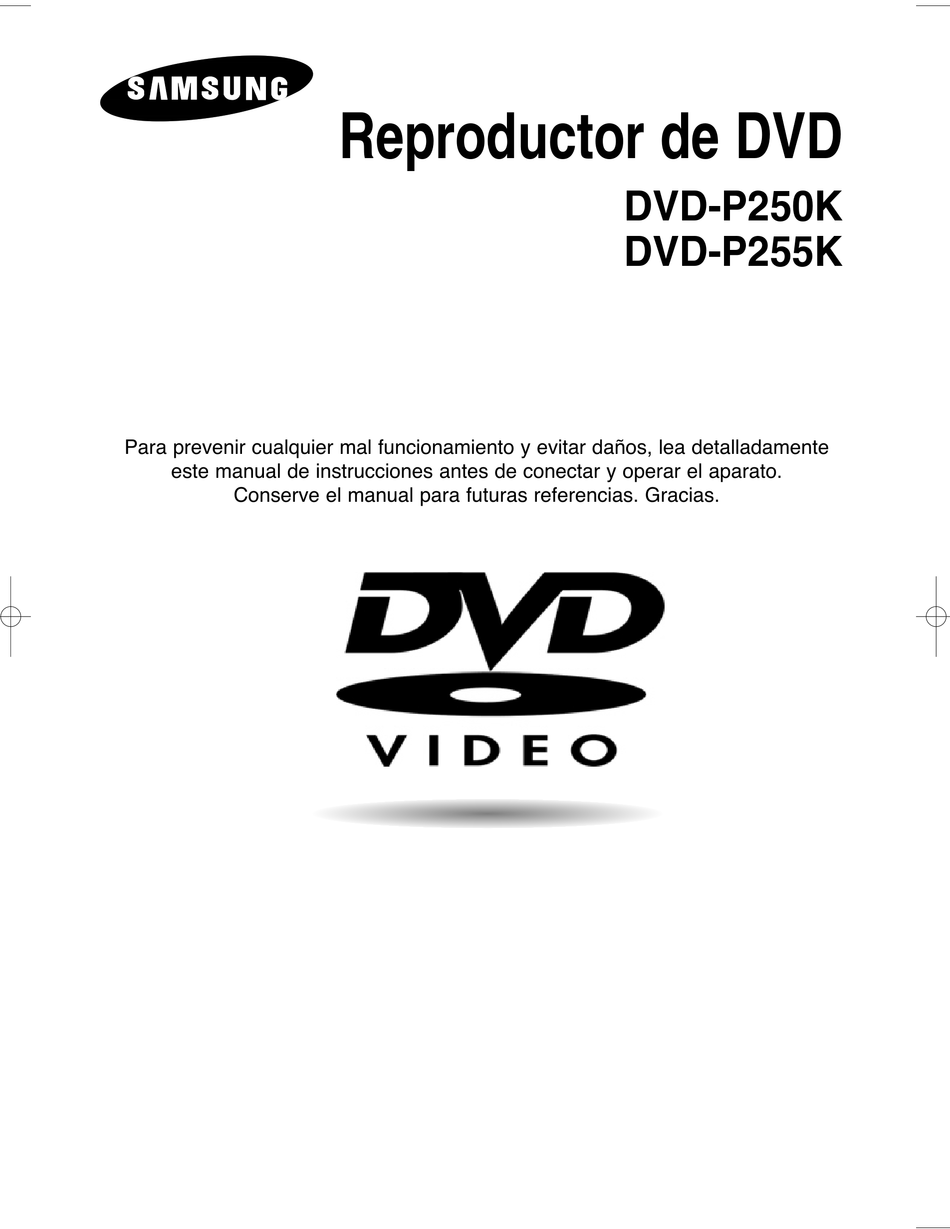 SAMSUNG DVDP250K MANUAL DEL USUARIO Pdf Download ManualsLib