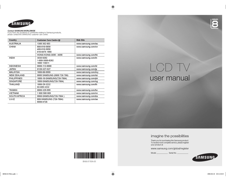 Samsung Bn68 a 00 User Manual Pdf Download Manualslib