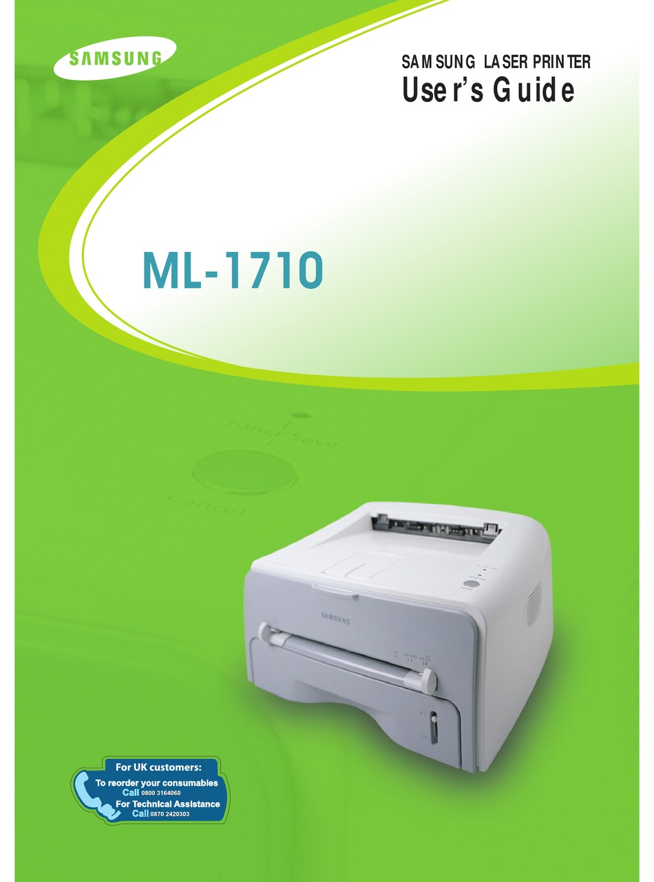 SAMSUNG ML1710 USER MANUAL Pdf Download | ManualsLib