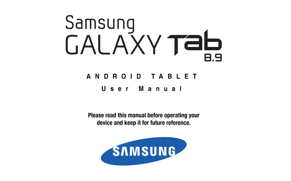 SAMSUNG GALAXY TAB 8.9 USER MANUAL Pdf Download | ManualsLib