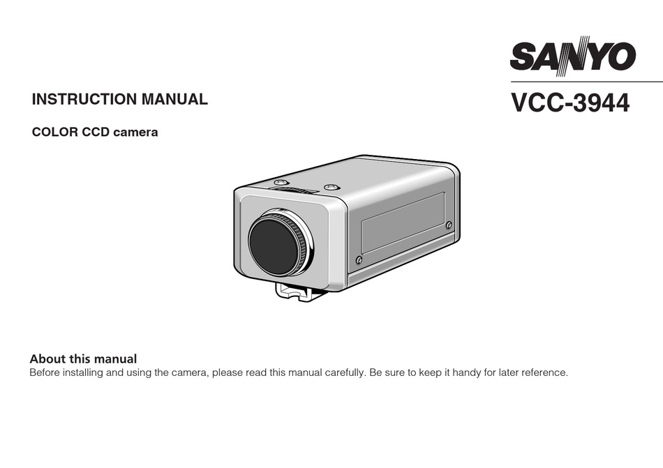 Sanyo Vcc 3944 Instruction Manual Pdf Download Manualslib
