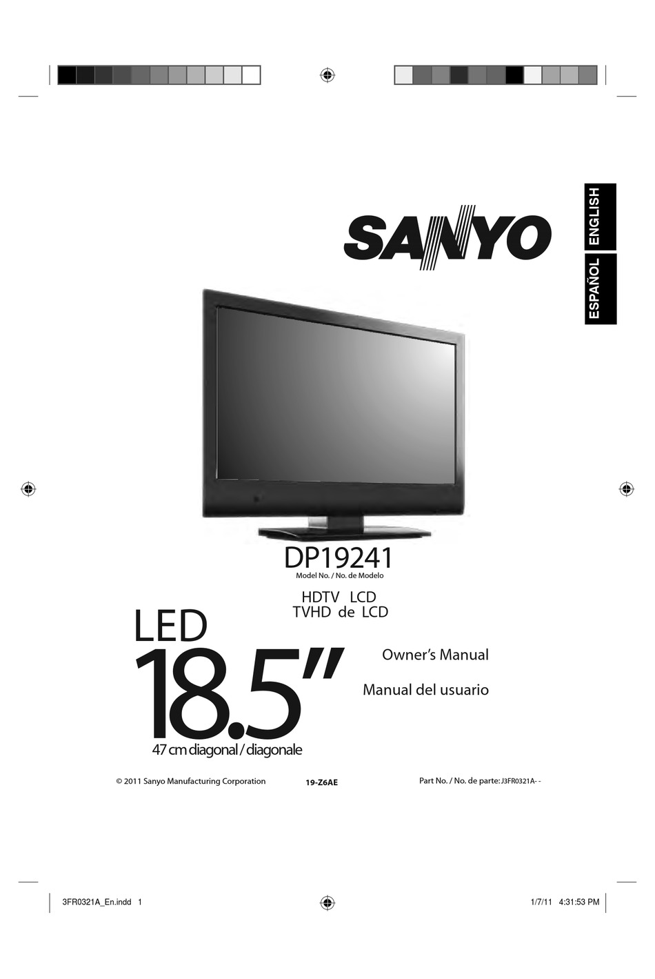 SANYO 42 Class LCD 1080p 60Hz HDTV,DP42841 