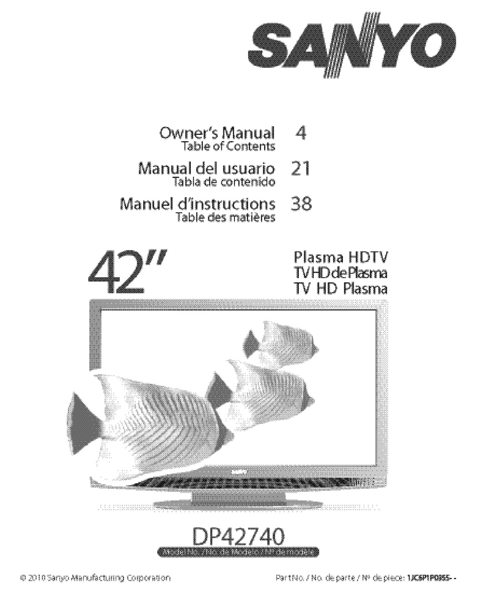 SANYO DP42740 OWNER'S MANUAL Pdf Download | ManualsLib