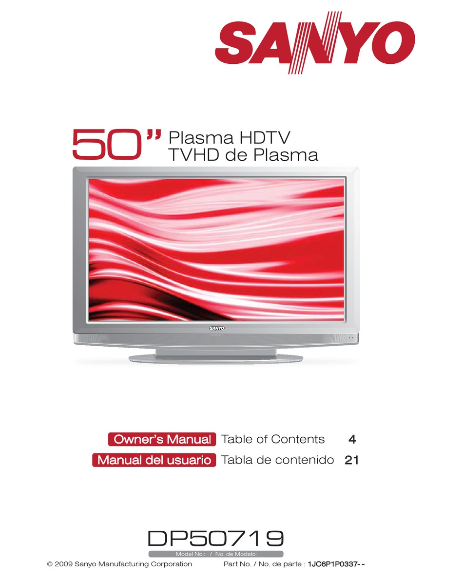 SANYO DP50719 OWNER'S MANUAL Pdf Download | ManualsLib