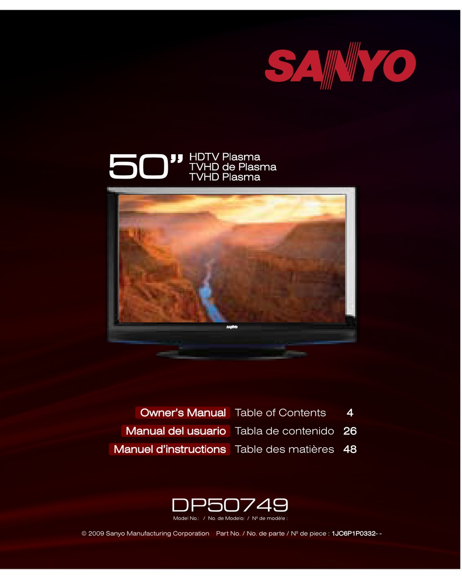 SANYO DP50749 OWNER'S MANUAL Pdf Download | ManualsLib