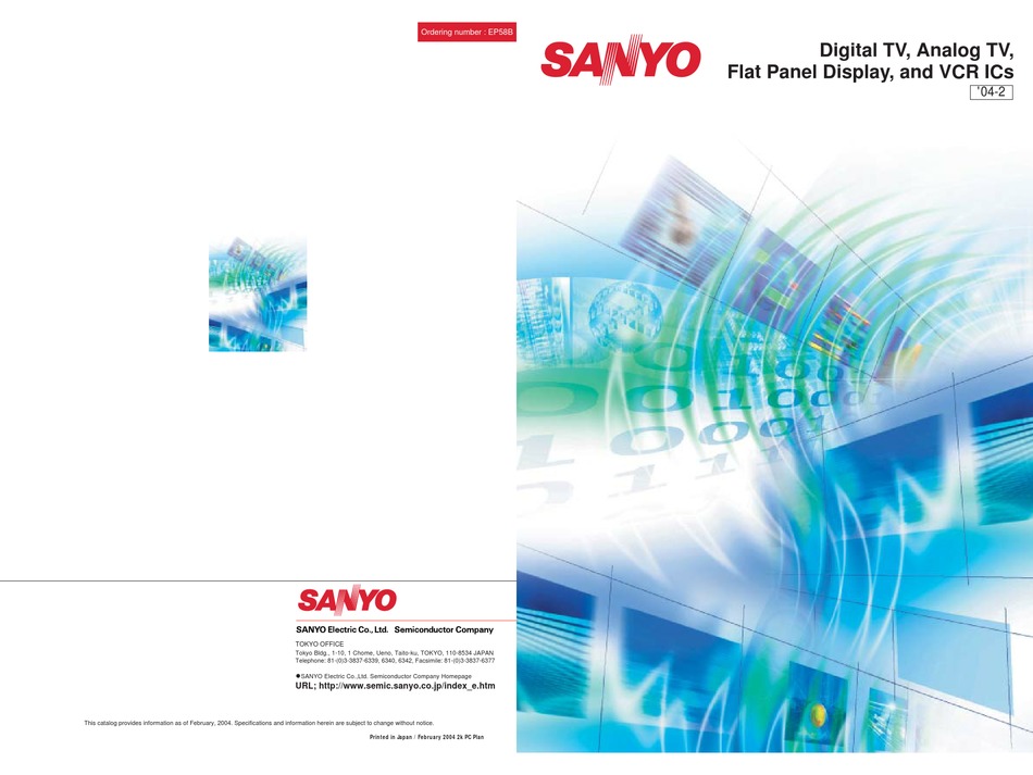 Sanyo Products Product Catalogue