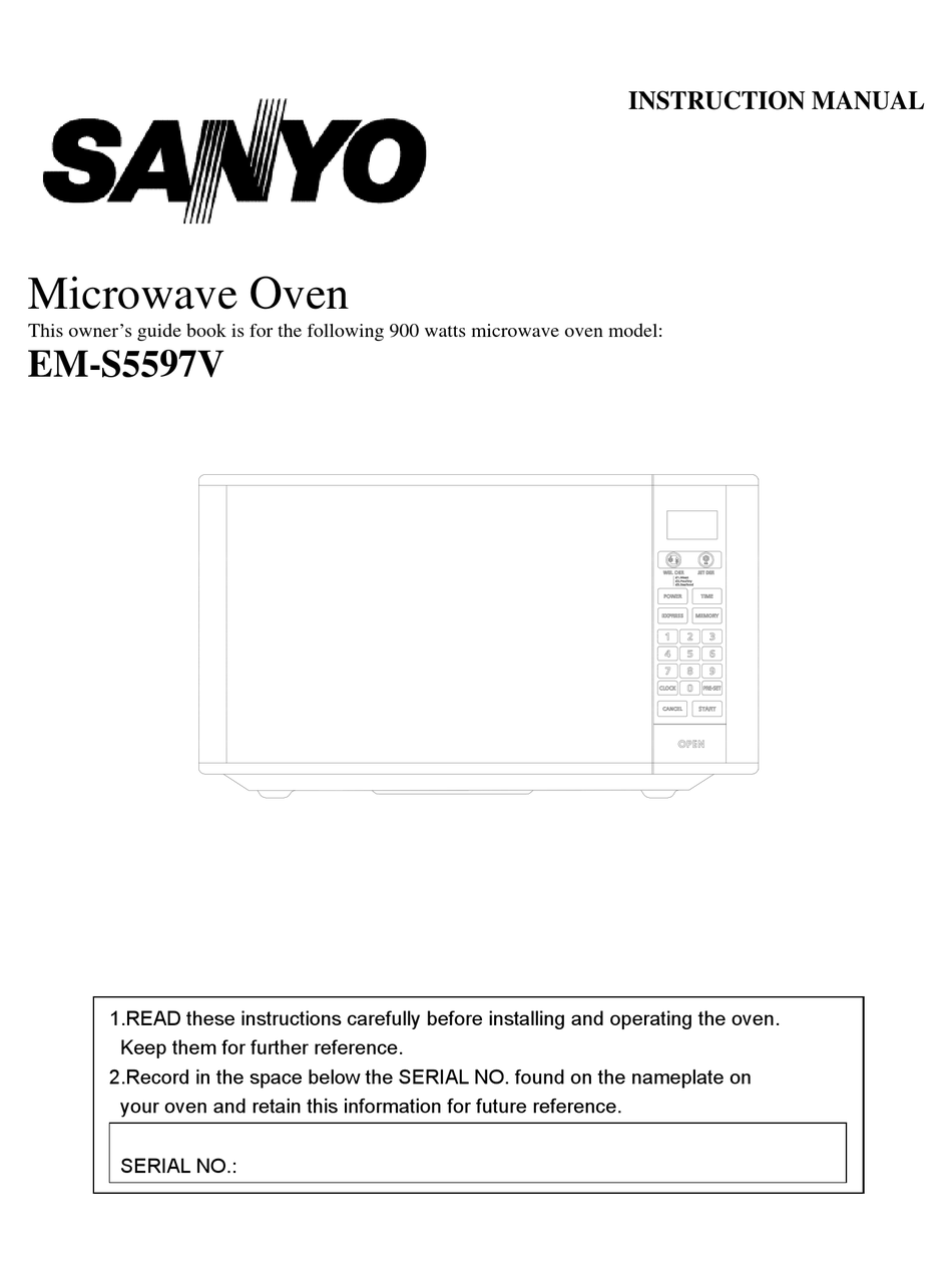 Sanyo Em S5597b Instruction Manual Pdf Manualslib Sanyo Em S5597b Instruction Manual Pdf