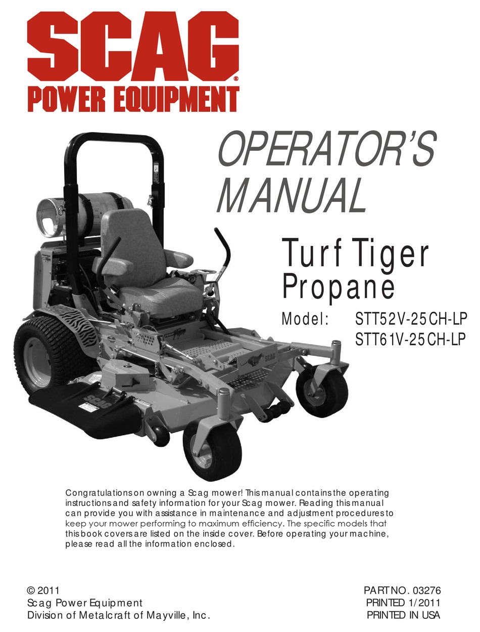 Scag Power Equipment Turf Tiger Propane
