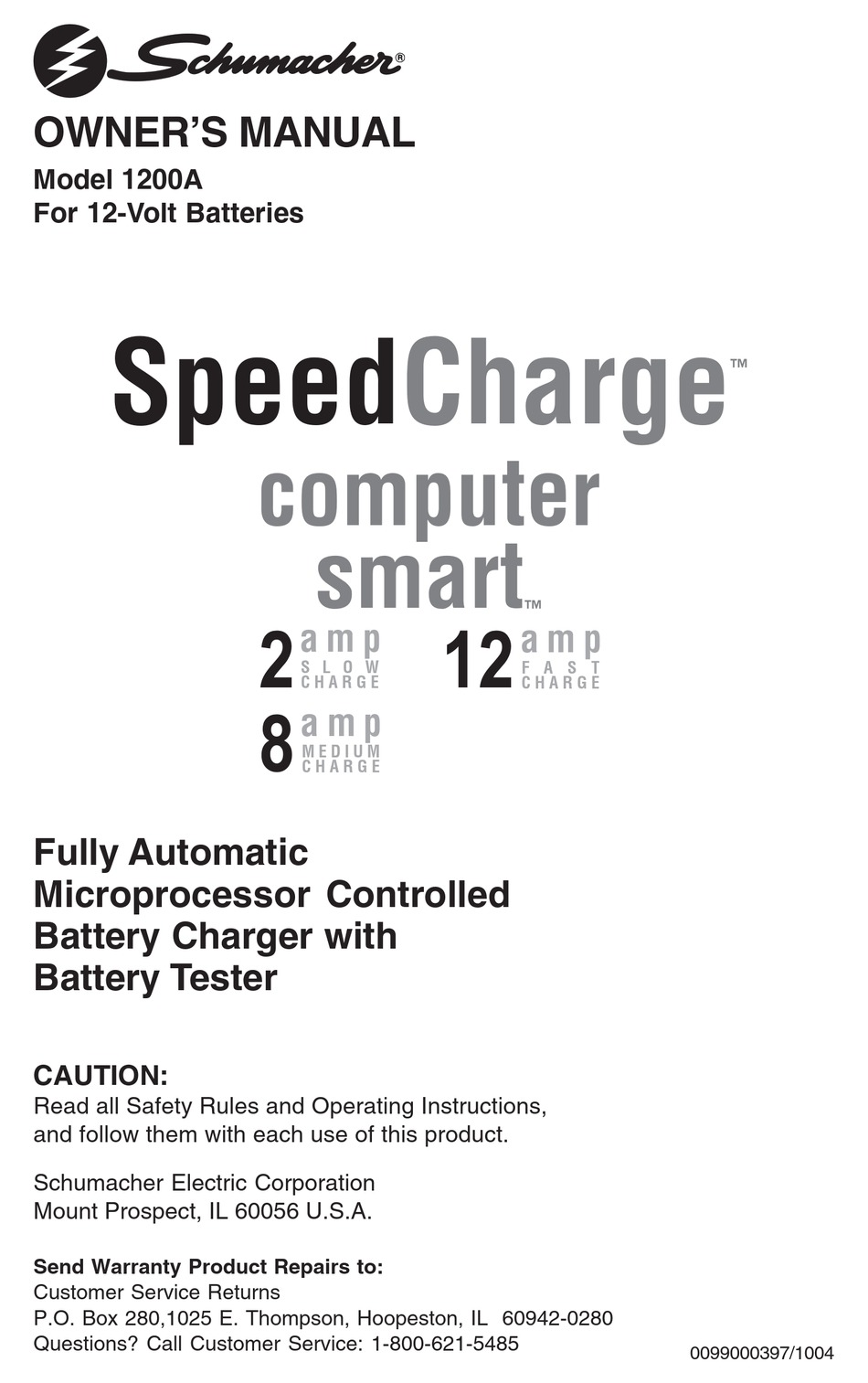 schumacher battery charger instructions