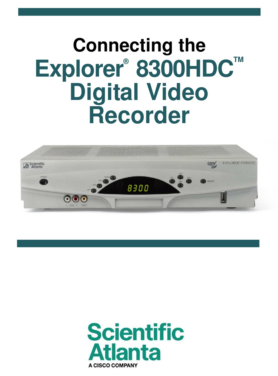 Scientific Atlanta Explorer 8300hdc Connecting Manual Pdf Download Manualslib