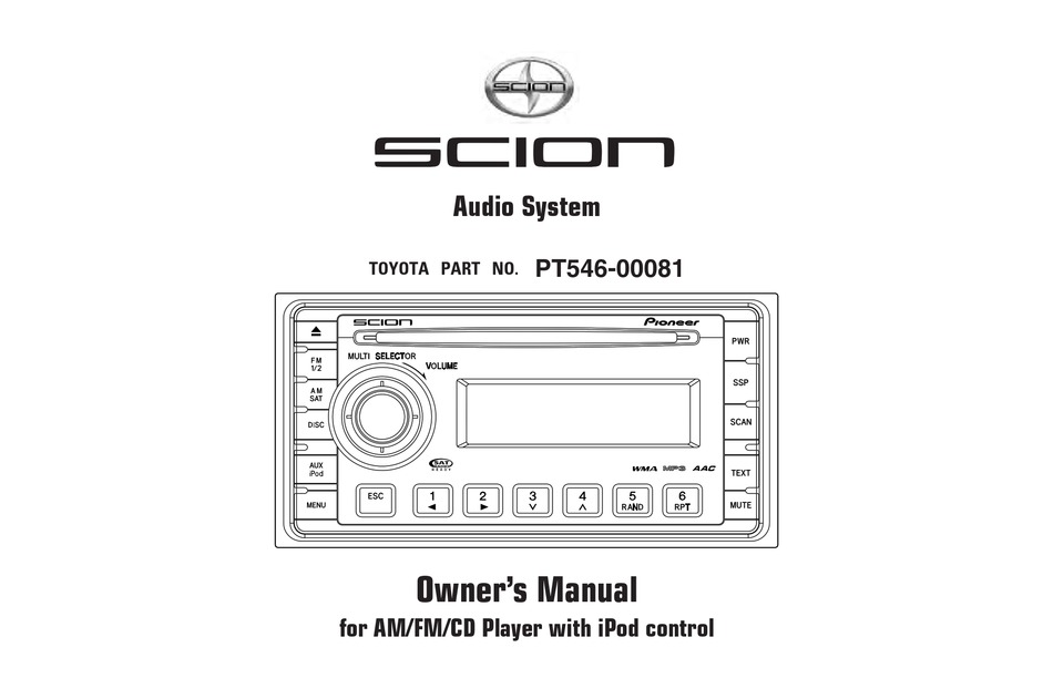 Scion Pt546 00081 Owner S Manual Pdf Download Manualslib