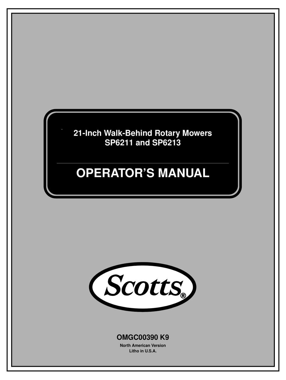 Scotts 6.5 intek edge ohv outlet manual