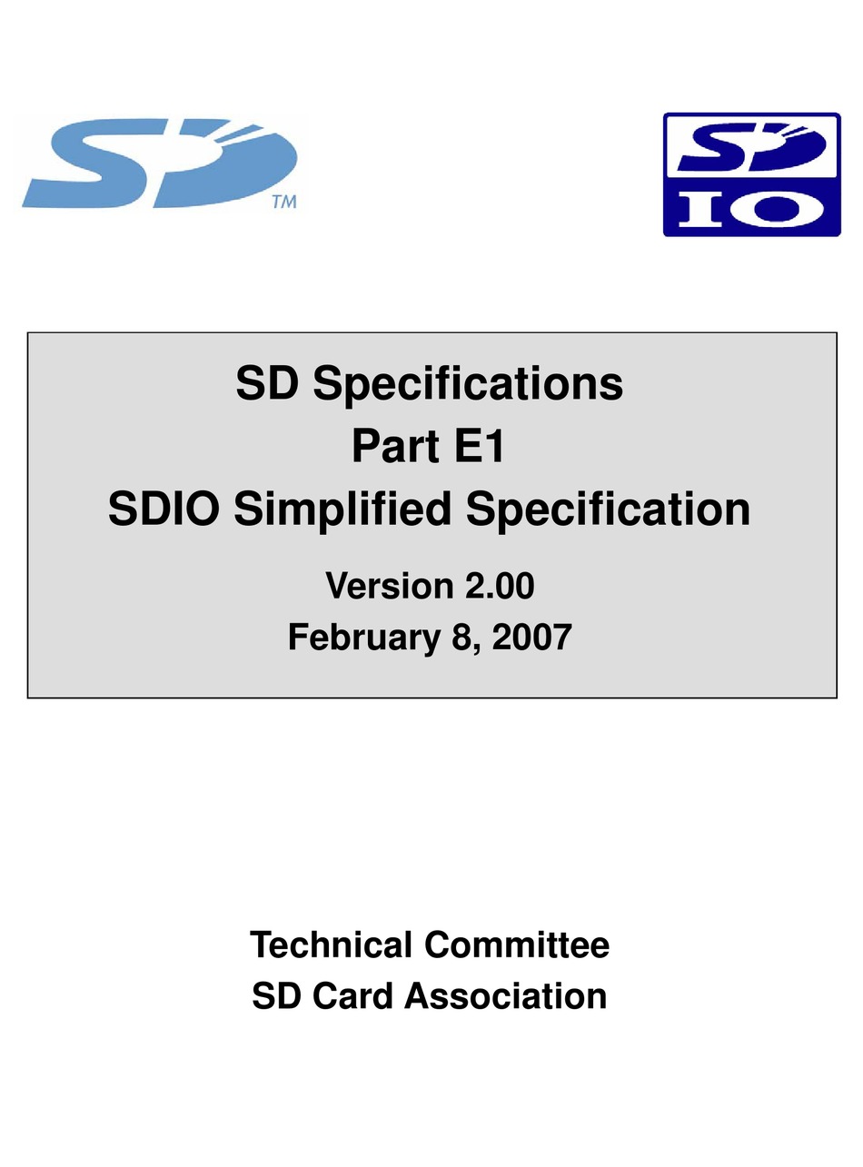 IHOME SDIO CARD SPECIFICATION SHEET Pdf Download ManualsLib