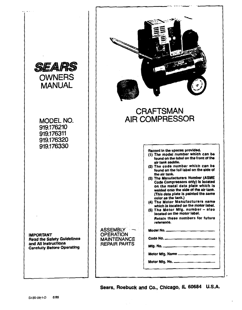 Sears Appliance Owners Manuals ~ macrodesigncr