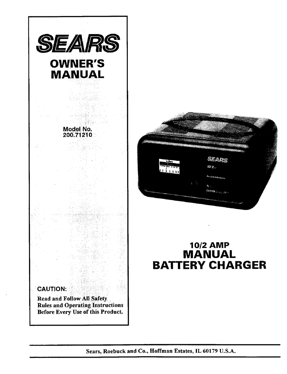 Sears 200 7121 Owner S Manual Pdf Download Manualslib