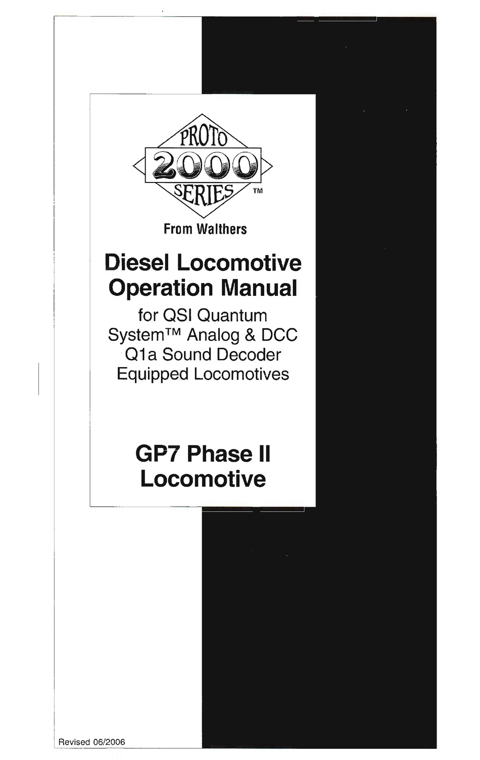 Walthers Gp7 Phase Ii Operation Manual Pdf Download Manualslib